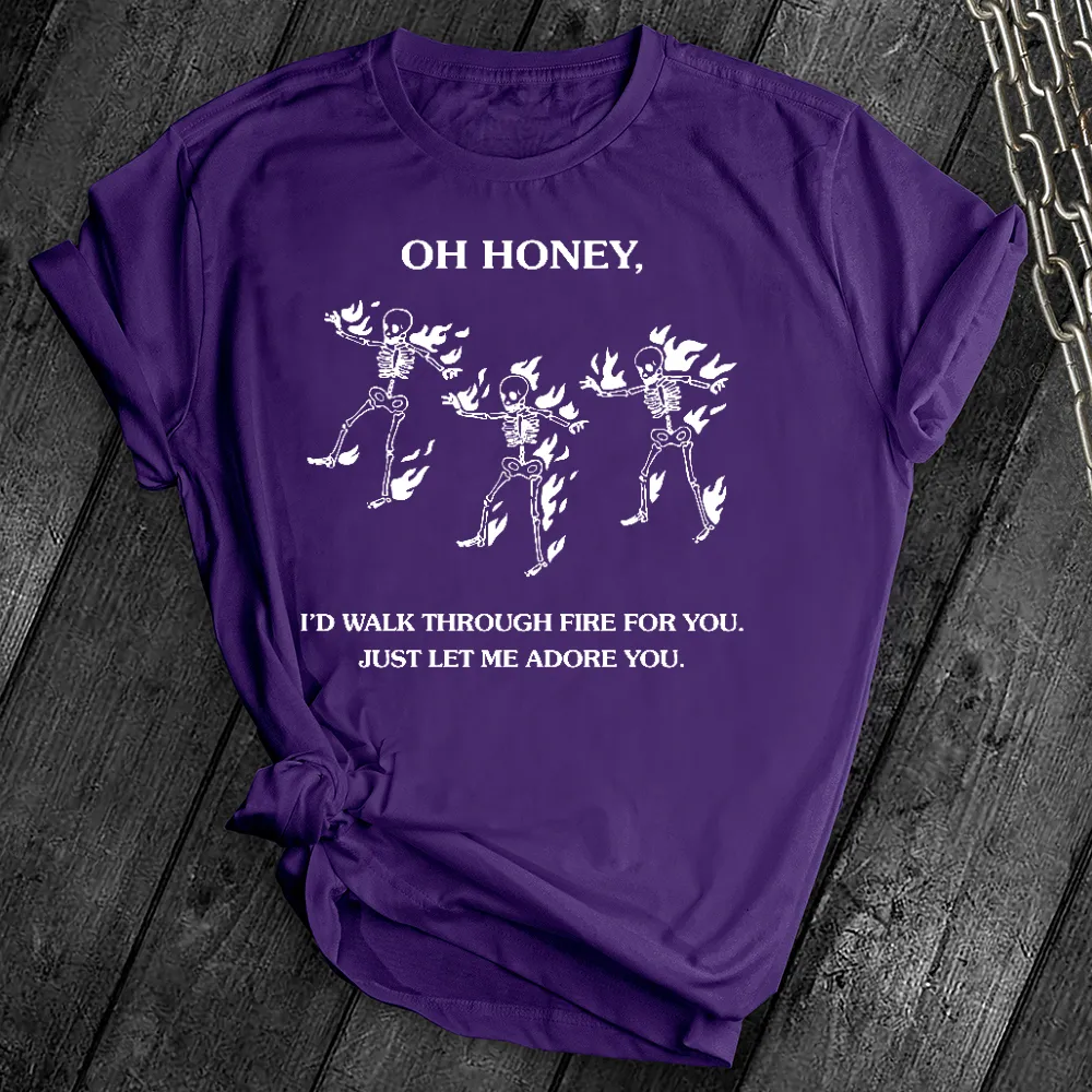 Walk Through Fire Skeletons Tee