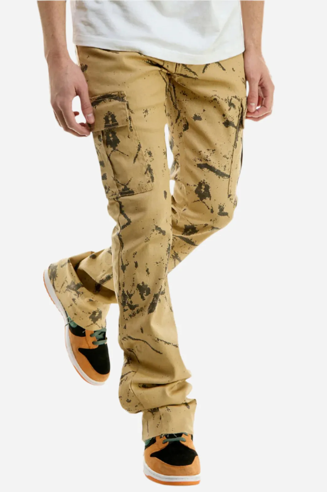 Waxed Flare Pants