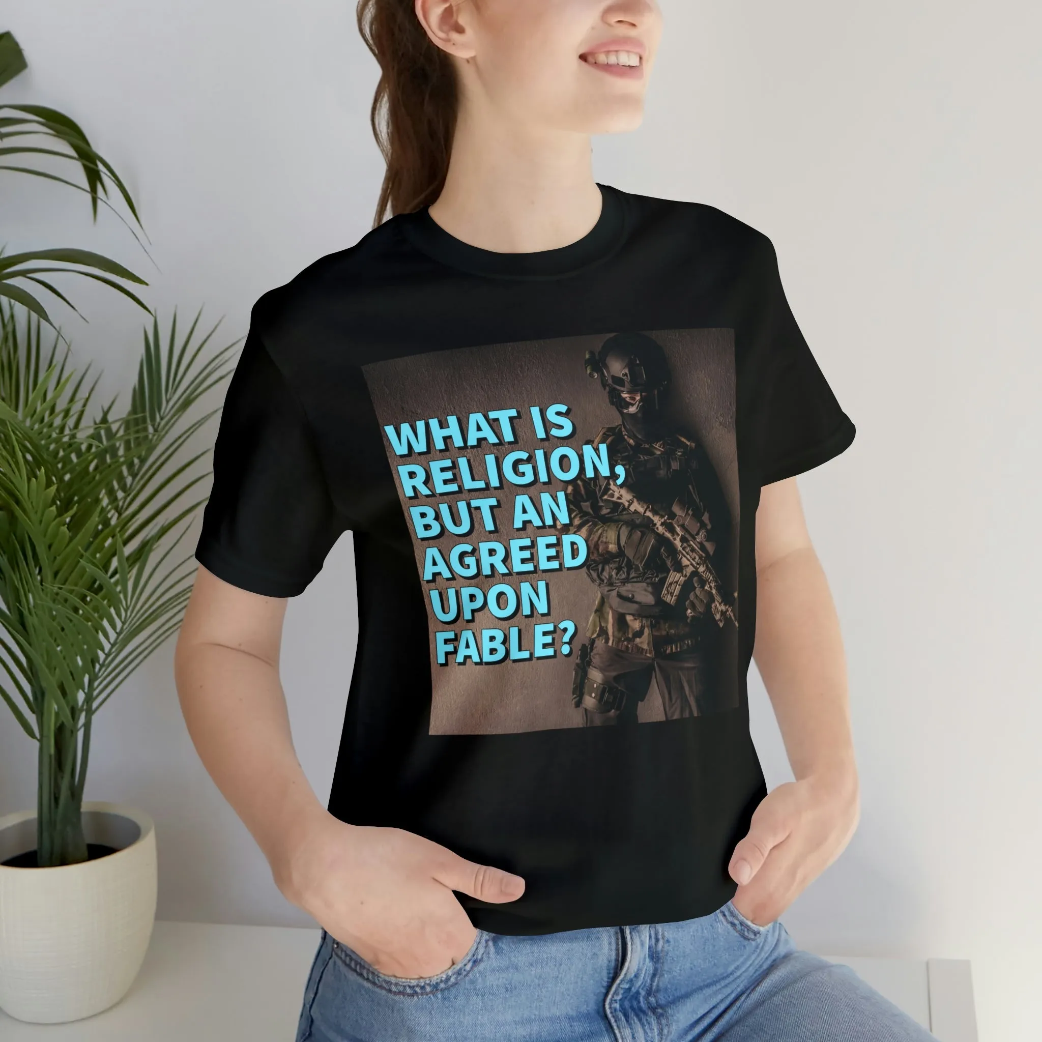 What is Religion, But An Agreed Upon Fable? Short Sleeve Tee