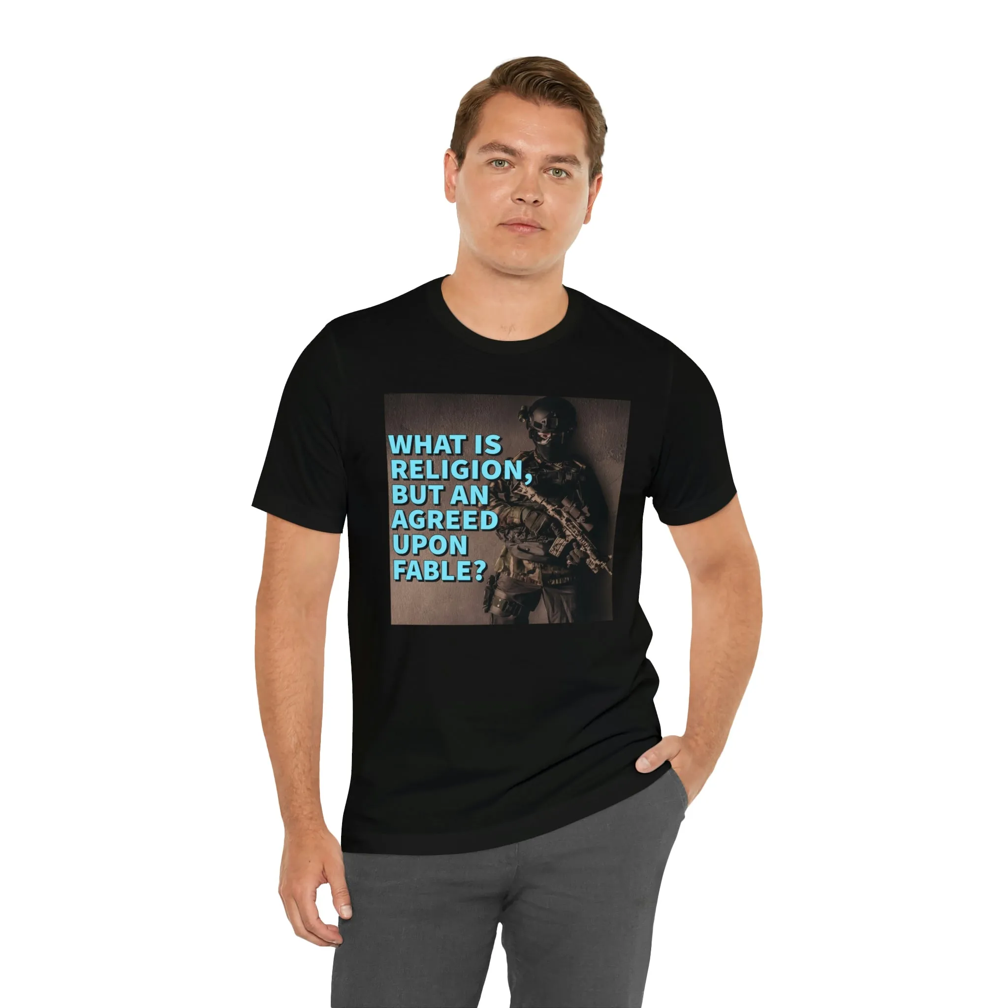 What is Religion, But An Agreed Upon Fable? Short Sleeve Tee