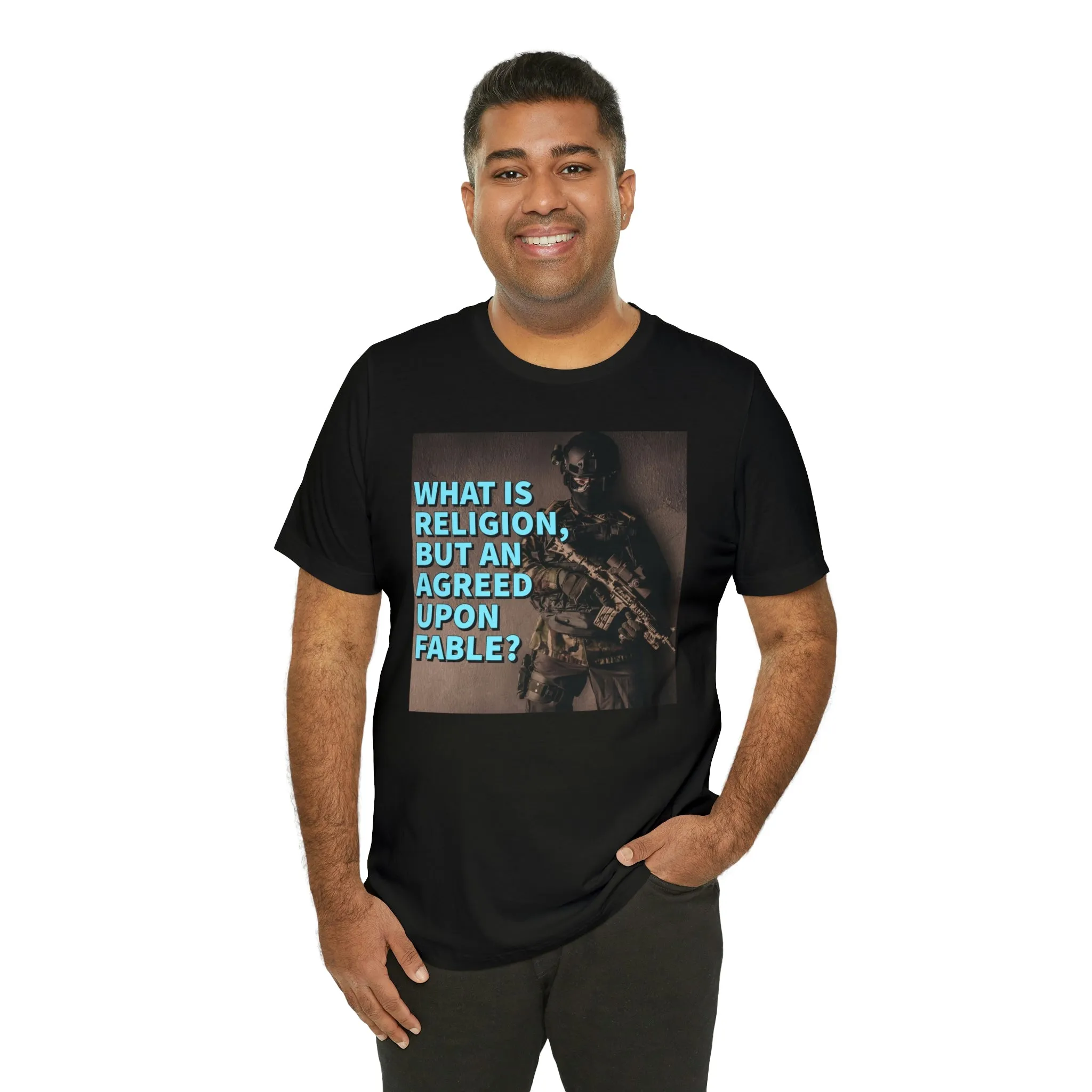 What is Religion, But An Agreed Upon Fable? Short Sleeve Tee