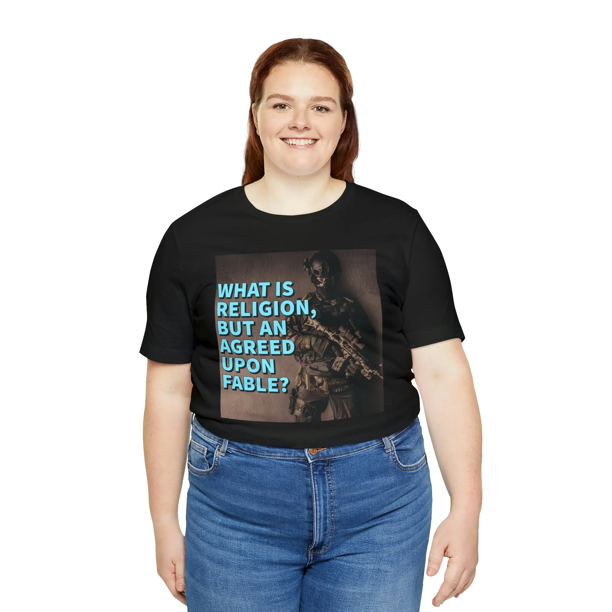 What is Religion, But An Agreed Upon Fable? Short Sleeve Tee