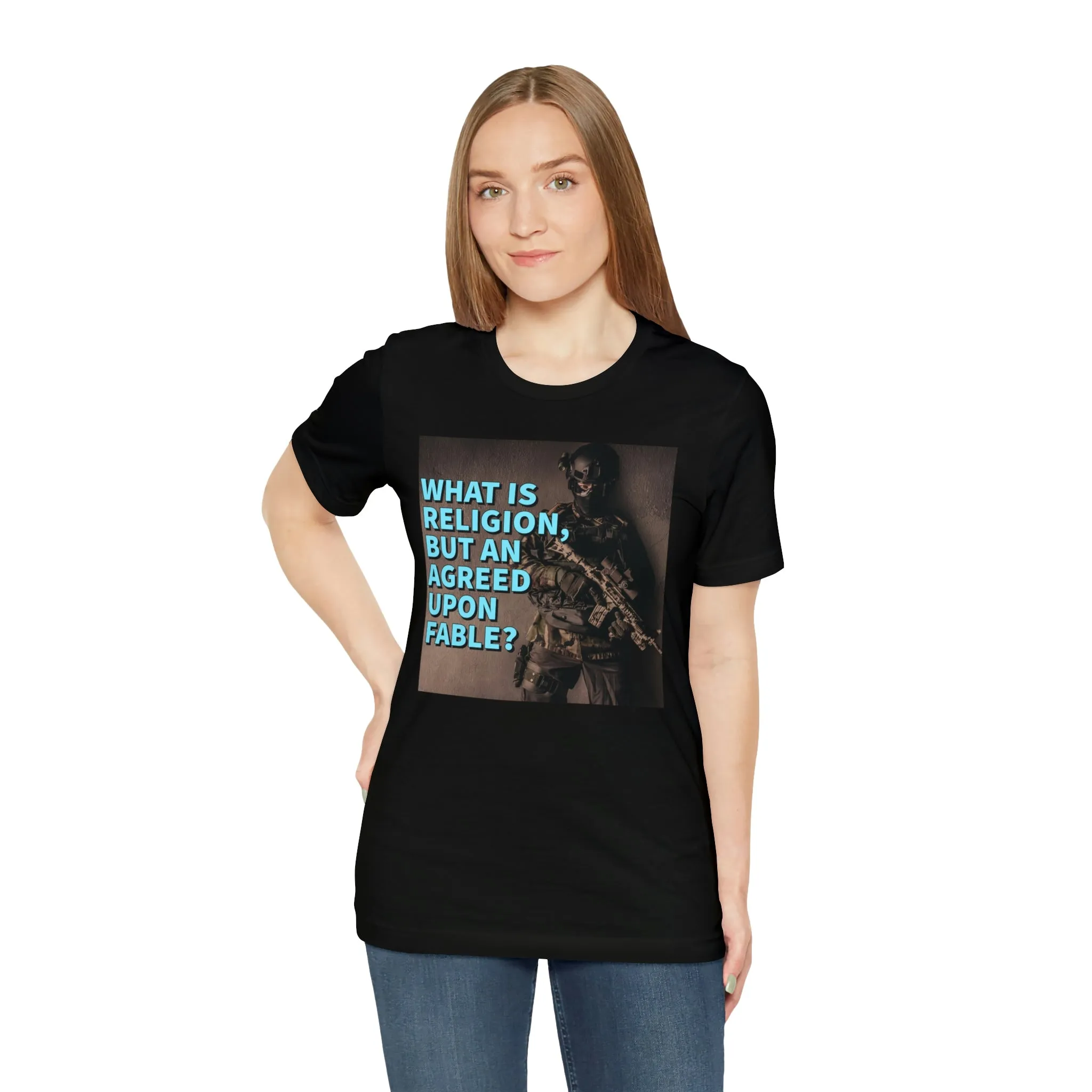 What is Religion, But An Agreed Upon Fable? Short Sleeve Tee