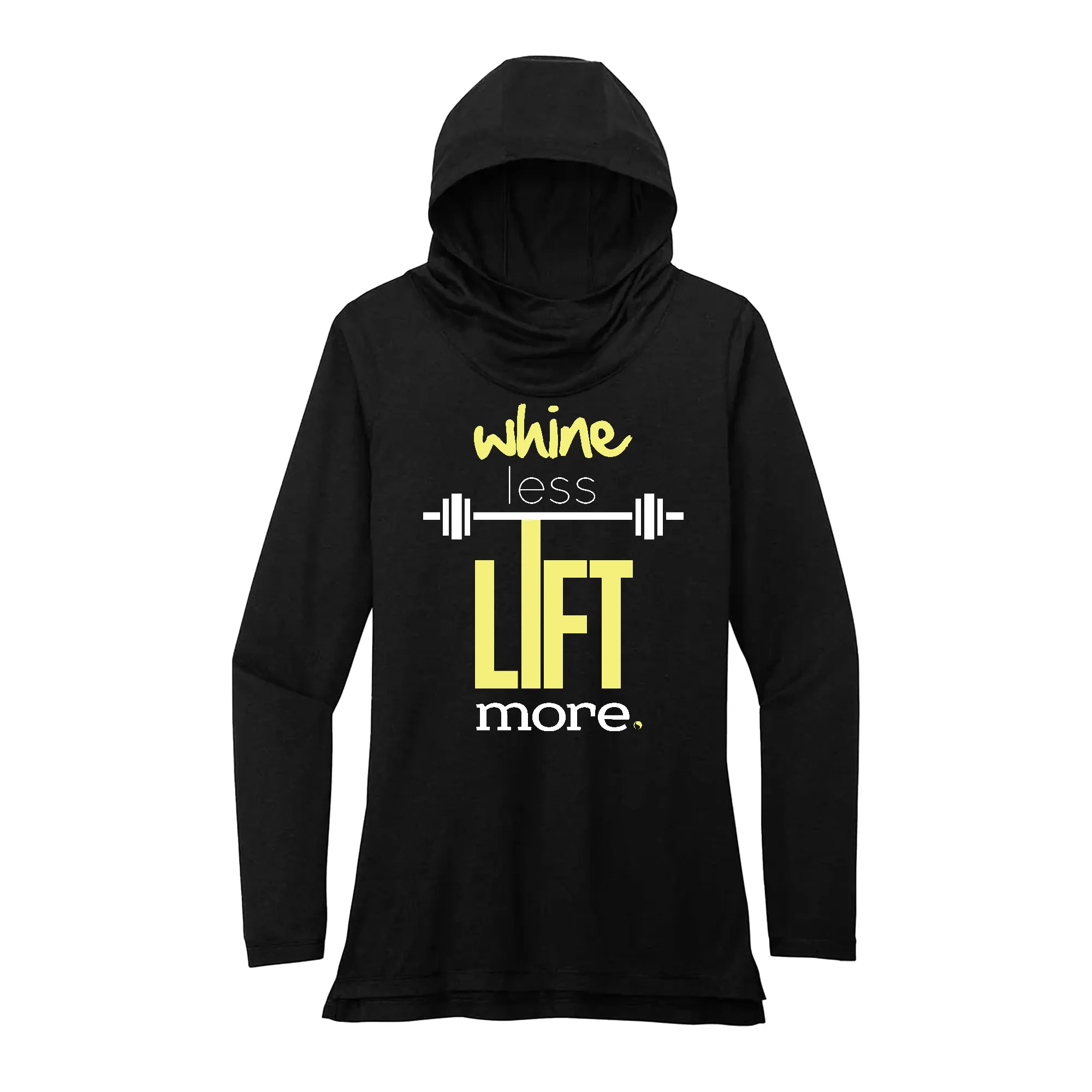 Whine less lift more (Yellow) Performance Hoodie
