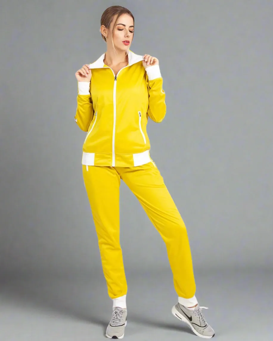 Women's 2-Piece Sunshine Jogger Tracksuit Track Jacket and Track Pants