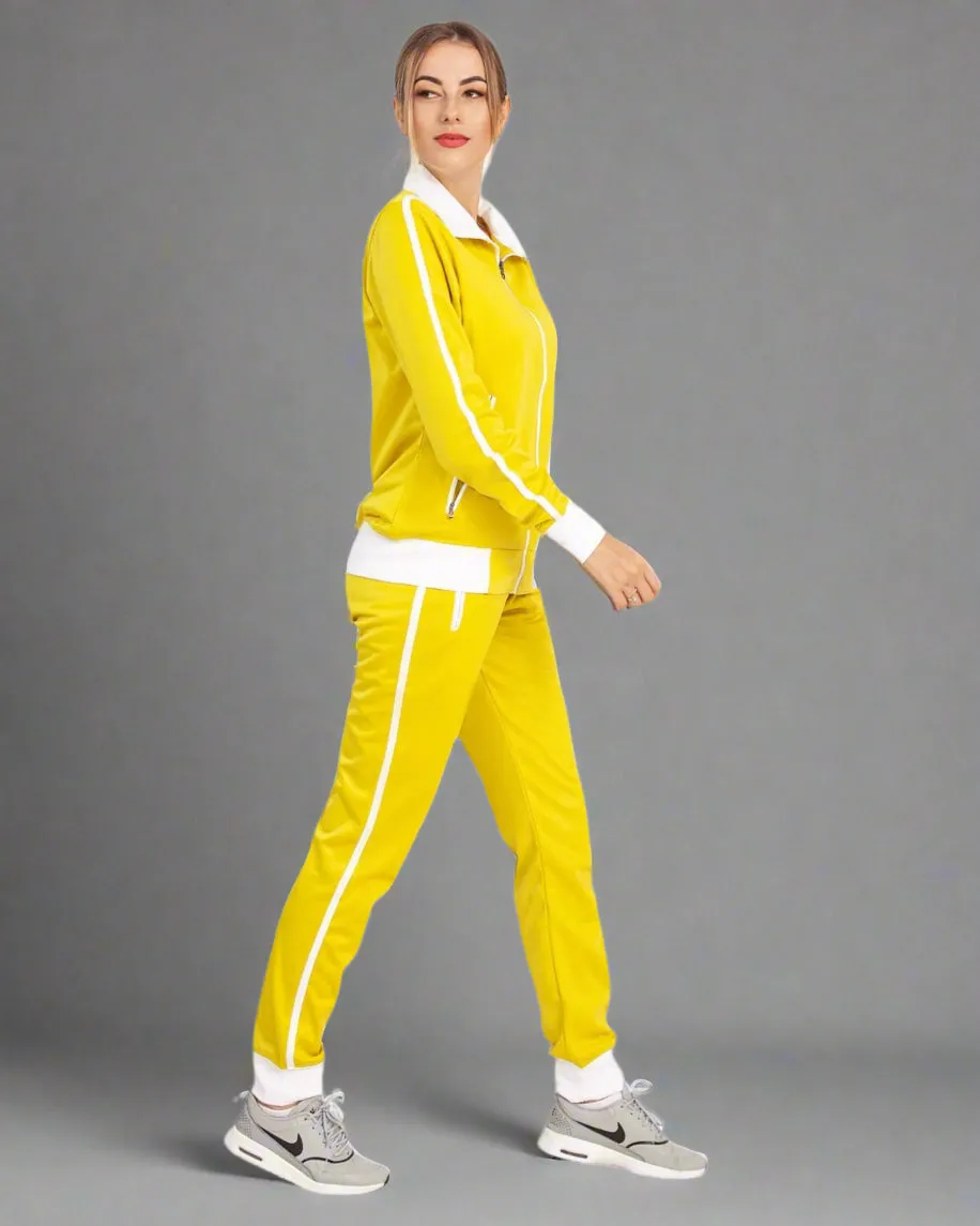 Women's 2-Piece Sunshine Jogger Tracksuit Track Jacket and Track Pants