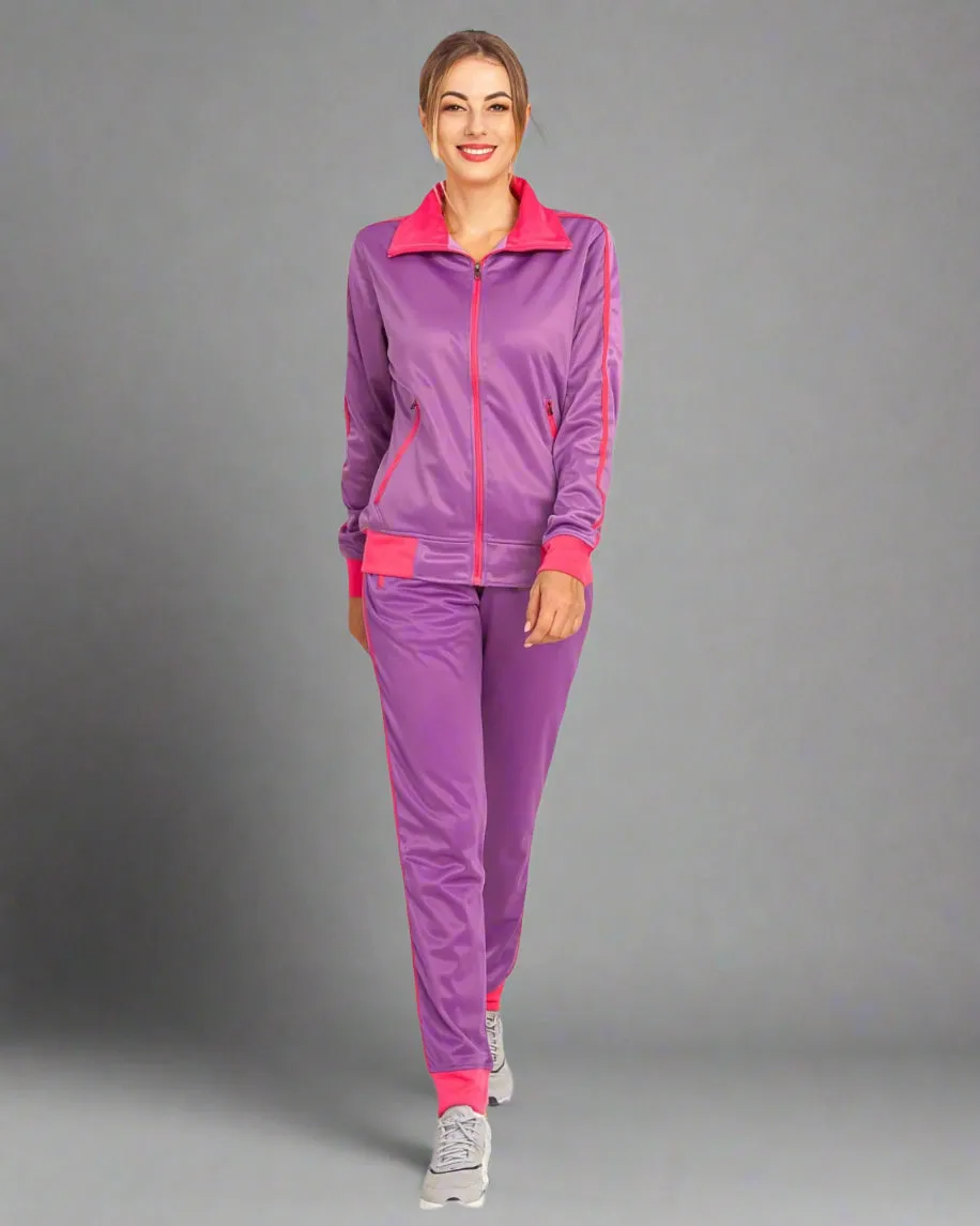 Women's 2-Piece Sunshine Jogger Tracksuit Track Jacket and Track Pants