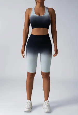Women's 2-Piece Workout Sets - Seamless Crop Tank & High-Waist Shorts or Sport Bra & Yoga Leggings