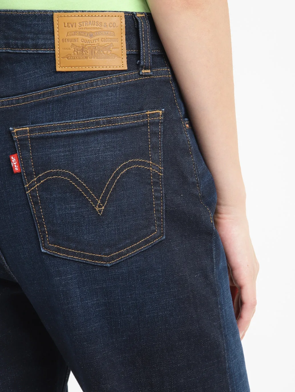 Women's Blue Straight Fit High Rise Jeans