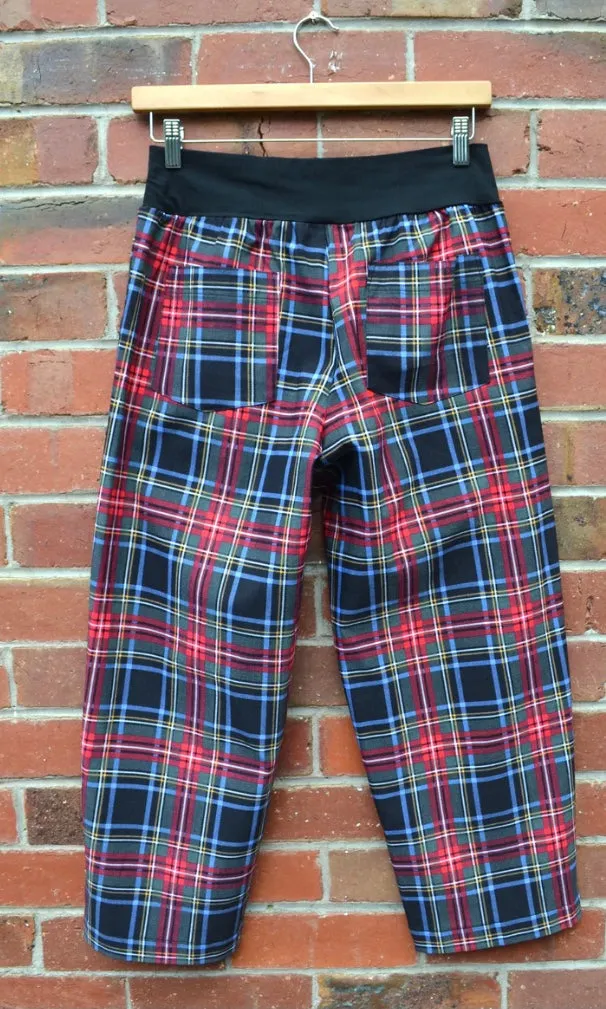 Women's Handmade Band Pants - Tartan