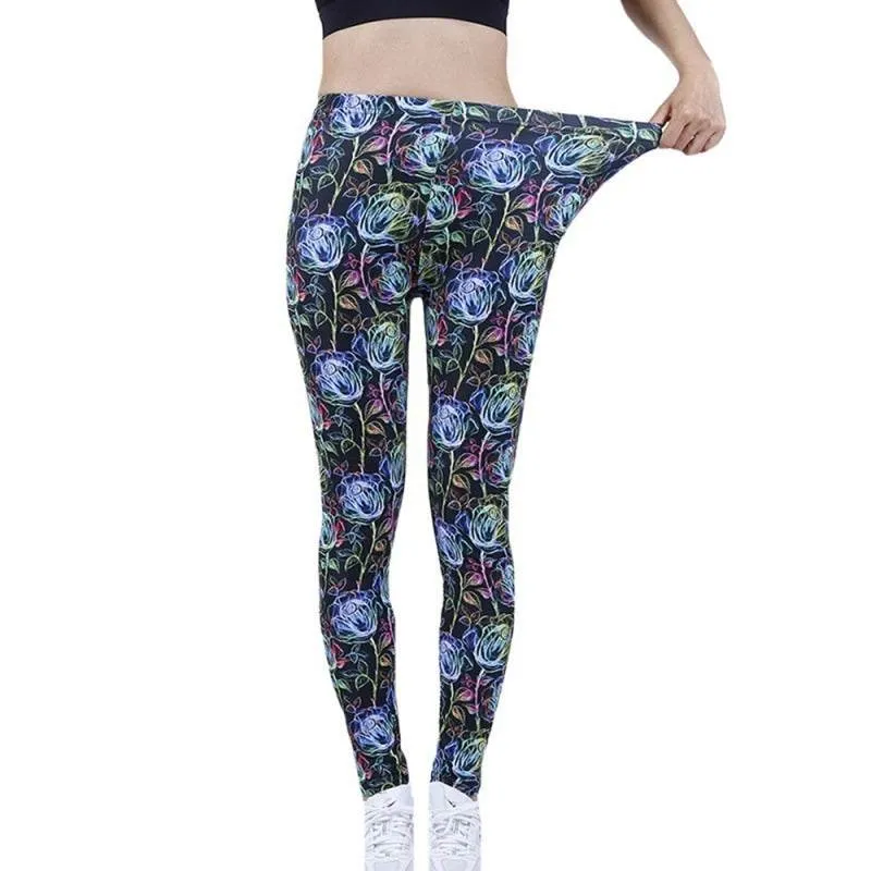 Women's High Elastic Yoga Jogging Fitness Capris