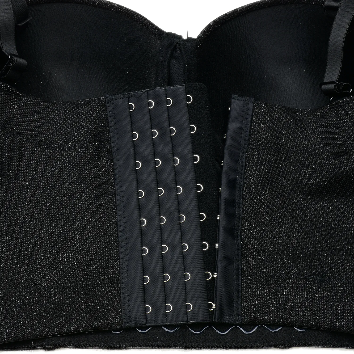 Women's Luxury Gold Powder Bustier Crop Top Sexy Prom Corset Top Bra Black