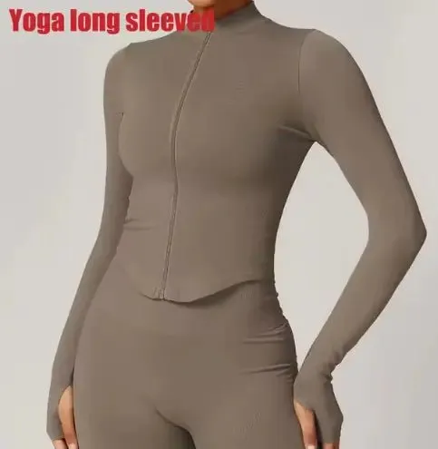 Women's Zippered Fitness Crop Top - Stylish & Functional