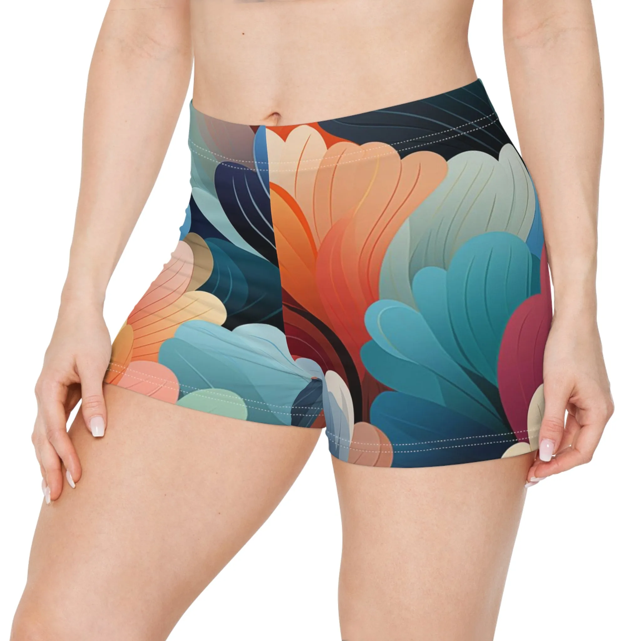 Workout Shorts - Philomena Kinkaku-ji Art Deco