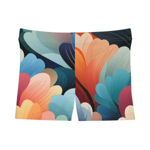 Workout Shorts - Philomena Kinkaku-ji Art Deco