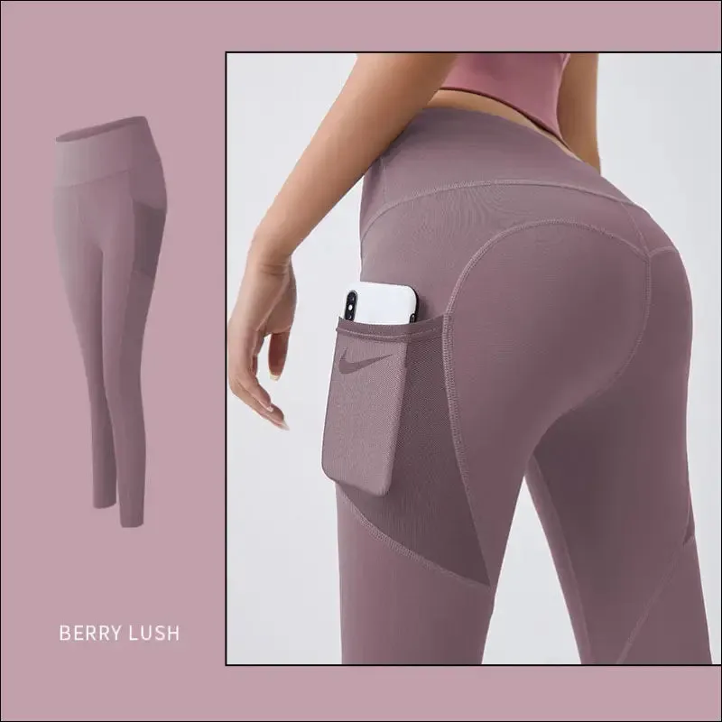 Yoga pants women with pocket leggings sport girl gym leggings women tummy control jogging tights