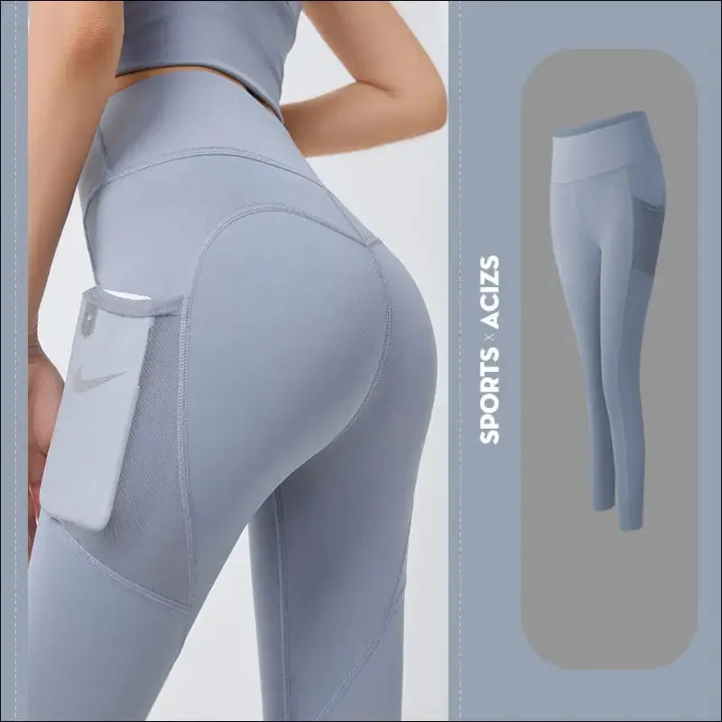 Yoga pants women with pocket leggings sport girl gym leggings women tummy control jogging tights