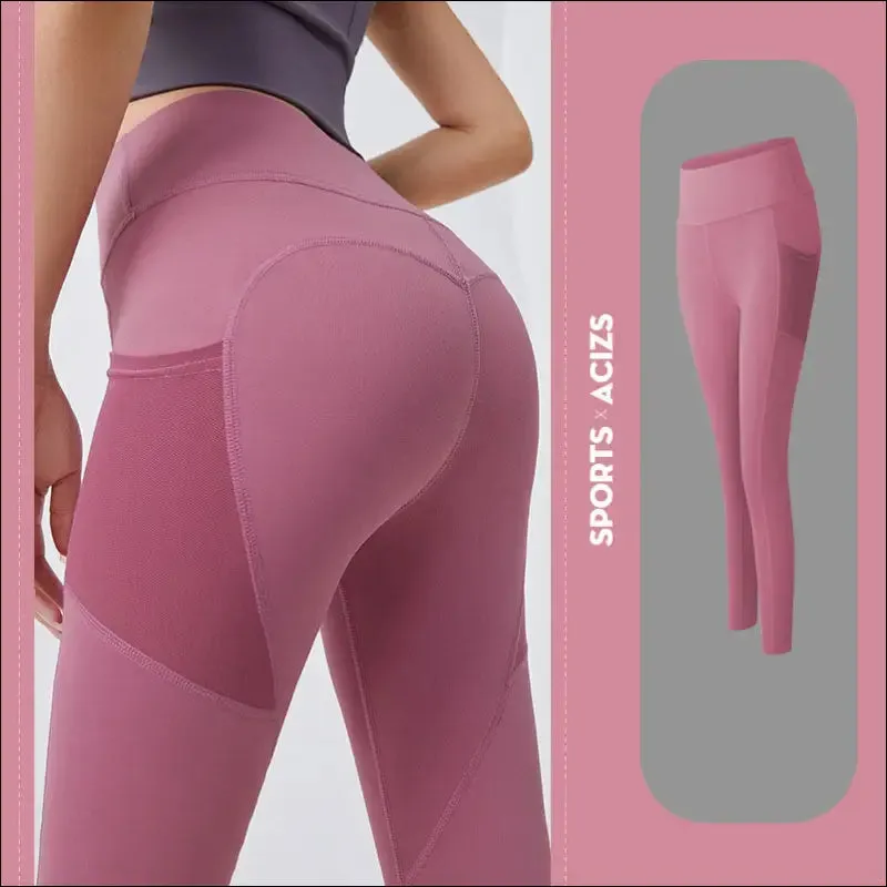 Yoga pants women with pocket leggings sport girl gym leggings women tummy control jogging tights