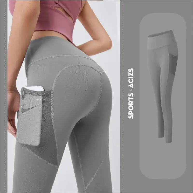 Yoga pants women with pocket leggings sport girl gym leggings women tummy control jogging tights